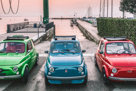 Giro del Lago di Garda in Fiat 500, tra gallerie e terrazze del brivido!